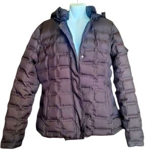 Tommy Hilfiger hoodie Jacket Down Filled Puffer Jacket Brown Women's Size M good
